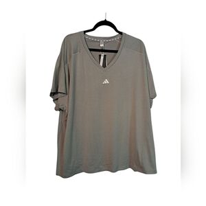 NWT ADIDAS Women's Grey Areoready Freelift Design Shirt 4X